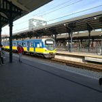 SKM train arriving to Gdansk Glowny