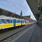 SKM city train at the platform